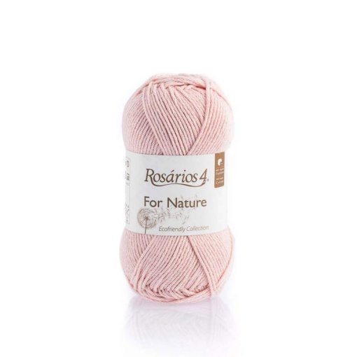 Fio de Tricot Rosários 4 For Nature 50g Rosa 24 GOTS