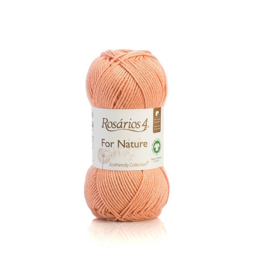 Fio de Tricot Rosários 4 For Nature 50g Coral 82 GOTS