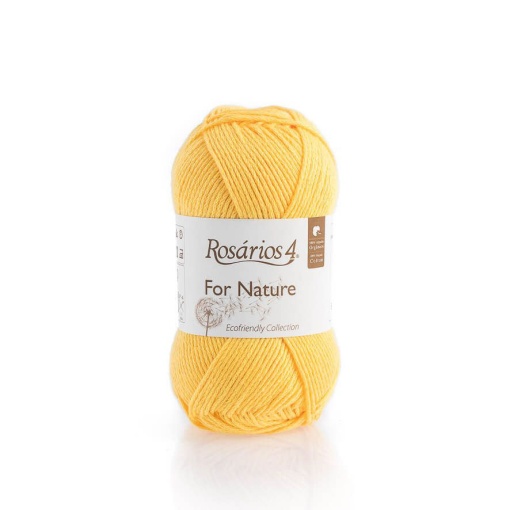 Fio de Tricot Rosários 4 For Nature 50g Amarelo 11 GOTS