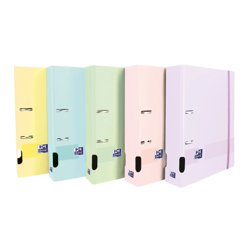 Dossier Escolar A4 OXFORD Live&go lombada larga 2 Argolas com Elástico Cores Pastel Sortido