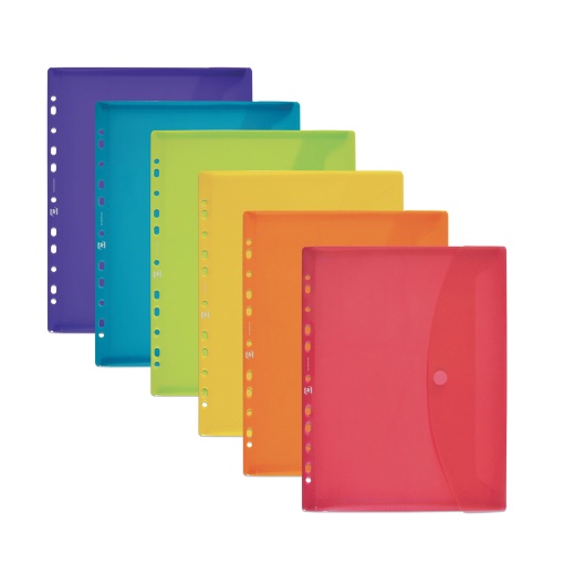 Envelope para Dossier com Fecho Velcro A4 com Furos Sortidas OXFORD