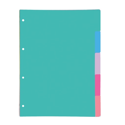 Separador Cartolina A4 5 Posições OXFORD Strongline Pastel