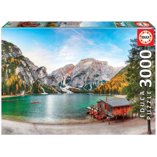Puzzle EDUCA 3000 peças Lago Braies no Outono