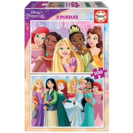 Puzzle EDUCA 2x100 peças DISNEY PRINCESS
