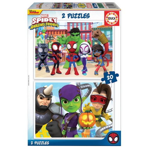 Puzzle EDUCA 2x20 peças Spidey And His Amazing Friends