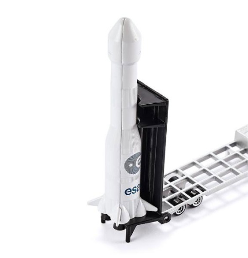 Camião de Transporte de Pesados com Rocket Miniatura SIKU