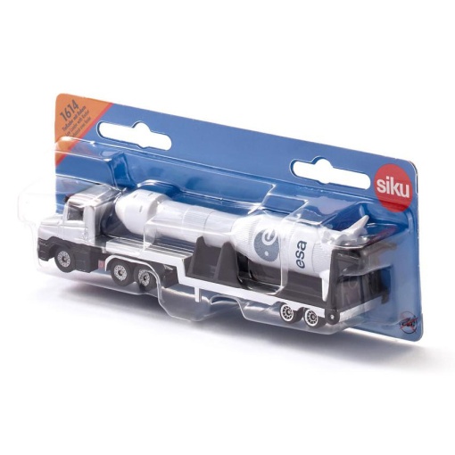 Camião de Transporte de Pesados com Rocket Miniatura SIKU
