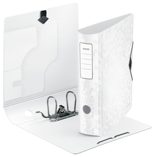 Pasta de Arquivo LEITZ WOW A4 Comercial lombada de 80mm 2 Argolas Branco