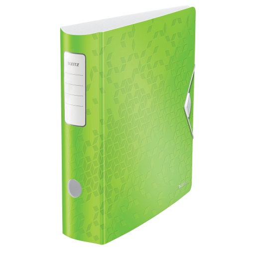 Pasta de Arquivo LEITZ WOW A4 Comercial lombada de 80mm 2 Argolas Verde Maçã