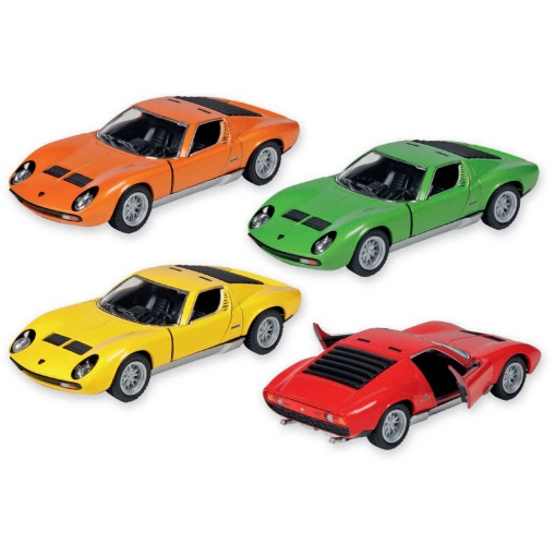 Carro Lamborghini Miura P400 SV (1971) Miniatura 1:34 12,5cm Sortido GOKI