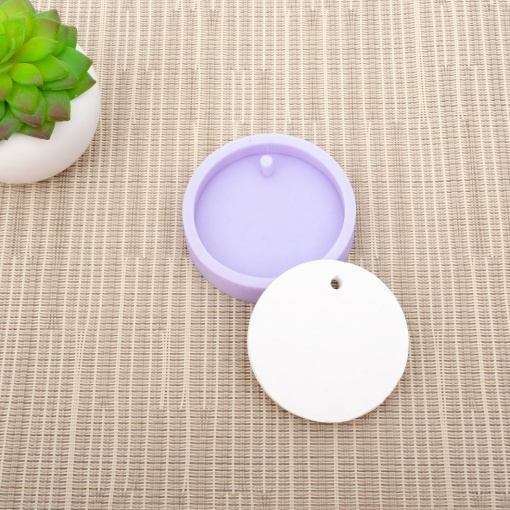 Molde de silicone placa com furo 6x0,9cm LG
