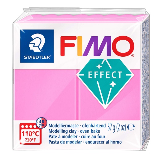 Pasta de Modelar FIMO Effect Neon 201 Rosa 56g