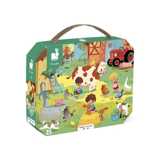 Maleta Puzzle JANOD 24 Peças Um Dia na Quinta
