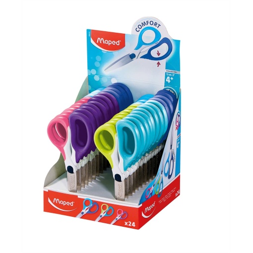 Tesoura Escolar 13cm Redonda MAPED Comfort Sortido