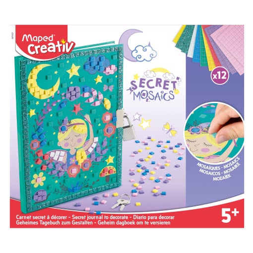 Mosaicos secretos diário com cadeado MAPED CREATIV