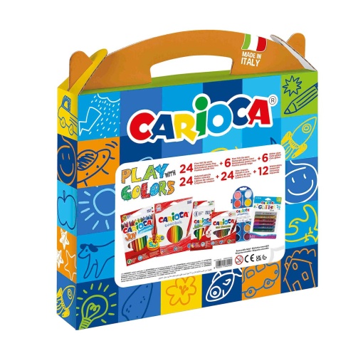 Conjunto Play With COLORS CARIOCA 90 Peças