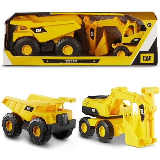 Camião Basculante + Escavadora 38cm CAT