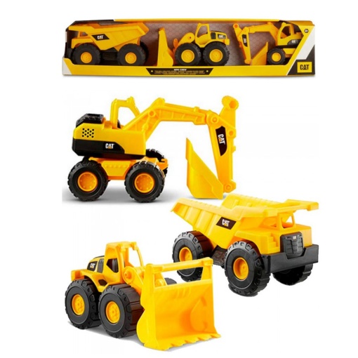 Camião Basculante + Carregadora + Escavadora 18cm CAT