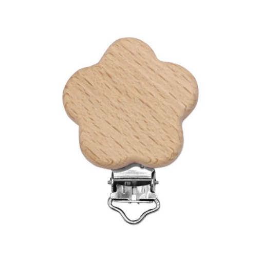 Porta-chupetas de Madeira 60mm Flor COSE