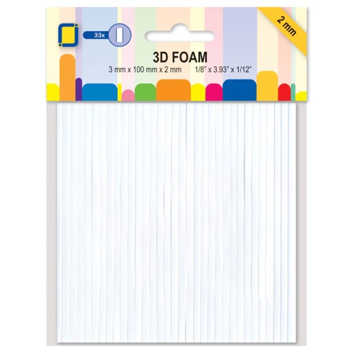 Almofadas Bi-adesivas Foam Espuma 3D Tiras 3x100x2mm (33 unidades)