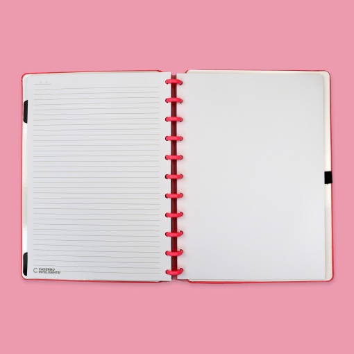 CADERNO INTELIGENTE grande 215x280mm pautado All Pink