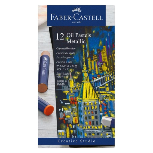 Pastel Óleo Metálico FABER-CASTELL CREATIVE Studio 12 Cores