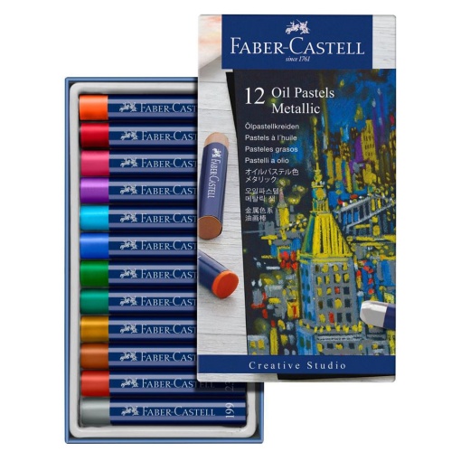 Pastel Óleo Metálico FABER-CASTELL CREATIVE Studio 12 Cores
