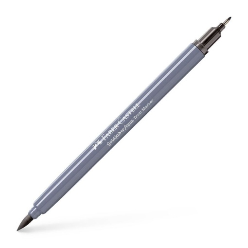 Brush Pen Aguarelável FABER-CASTELL Goldfaber Aqua Dual Cinza 233