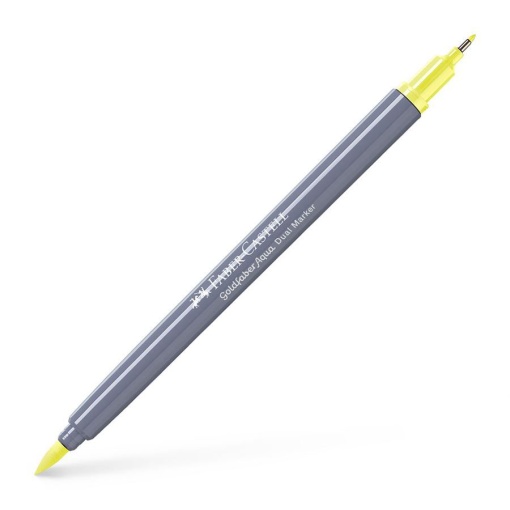 Brush Pen Aguarelável FABER-CASTELL Goldfaber Aqua Dual Amarelo 104