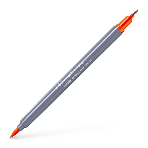 Brush Pen Aguarelável FABER-CASTELL Goldfaber Aqua Dual Laranja 113