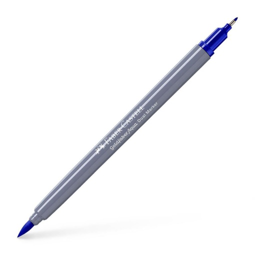 Brush Pen Aguarelável FABER-CASTELL Goldfaber Aqua Dual Azul 137