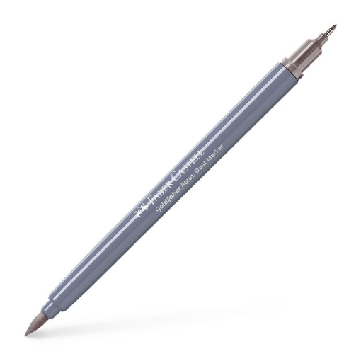 Brush Pen Aguarelável FABER-CASTELL Goldfaber Aqua Dual Cinza 272