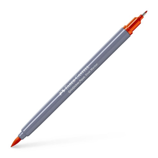 Brush Pen Aguarelável FABER-CASTELL Goldfaber Aqua Dual Laranja 186