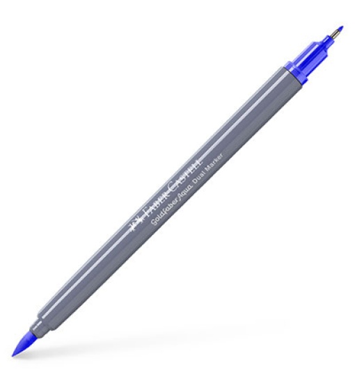 Brush Pen Aguarelável FABER-CASTELL Goldfaber Aqua Dual Azul 197