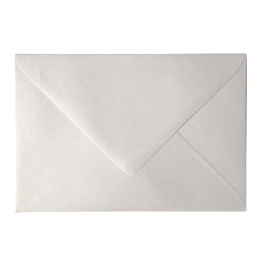 Envelope Metalizado SIMPLY B6 Pala Bico 120x175mm Branco Dourado 10 unidades