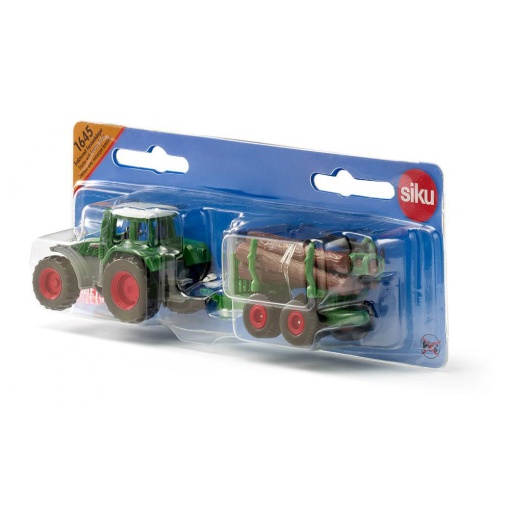 Trator com Reboque Florestal Miniatura 14,7cm SIKU
