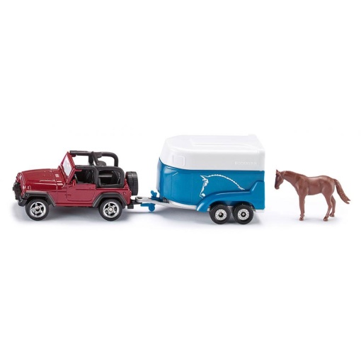 Carro com Reboque para Transporte de Cavalos 14,6cm SIKU