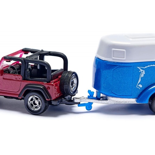 Carro com Reboque para Transporte de Cavalos 14,6cm SIKU