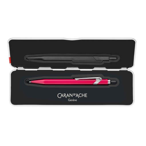 Caran d'Ache pink metal ballpoint pen