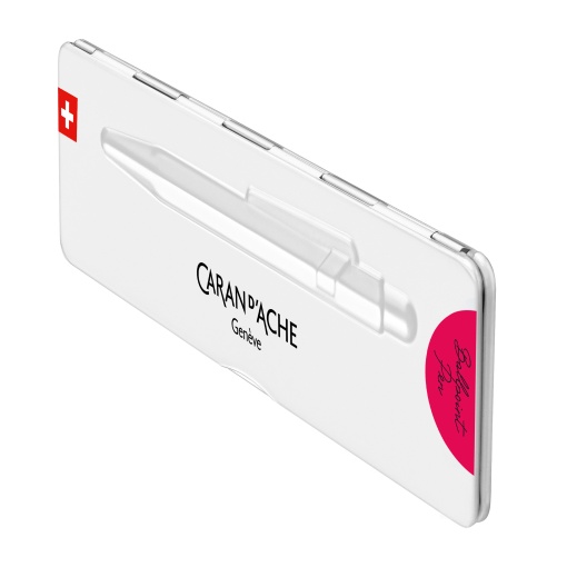 Caran d'Ache pink metal ballpoint pen