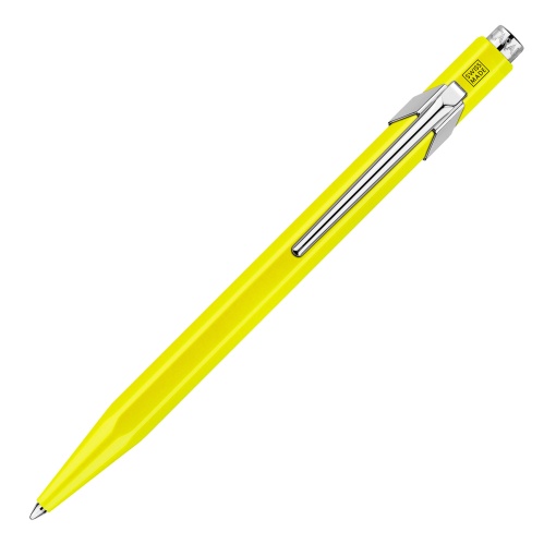 Esferográfica Caran D'ache Metal Amarelo Fluorescente
