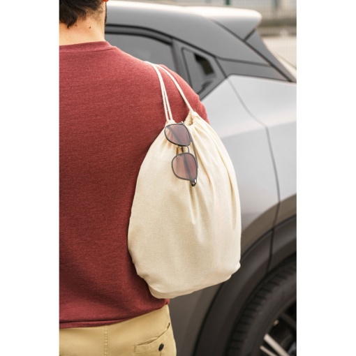 Saco algodão tipo mochila 37x41cm cru