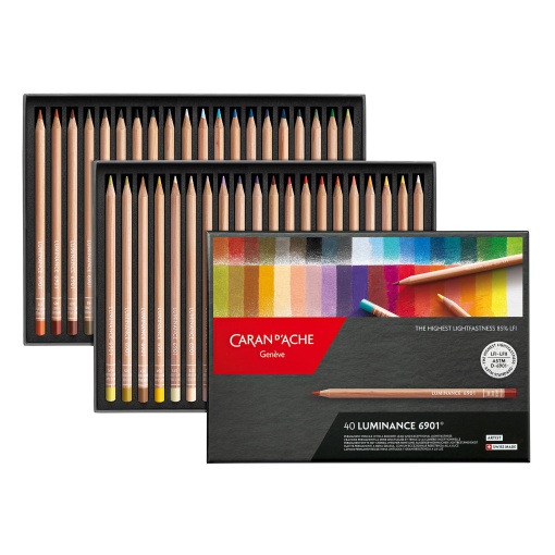 Lápis de cor CARAN D'ACHE Luminance 6901 (40 unidades)