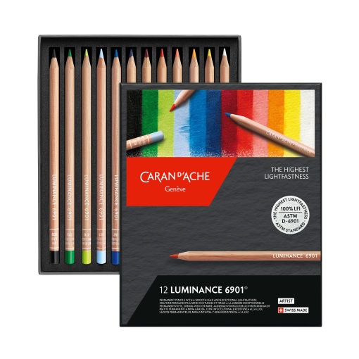 Lápis de cor CARAN D'ACHE Luminance 6901 (12 unidades)