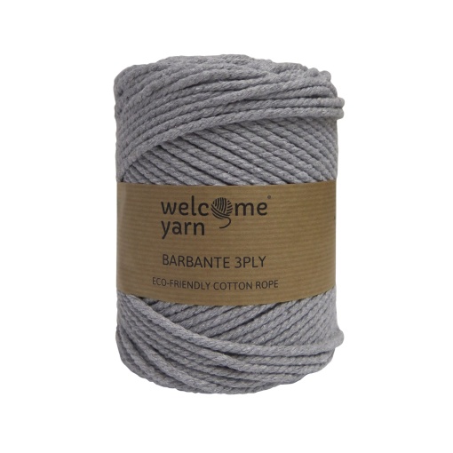 Fio Macramé Welcome Yarn Barbante 3PLY 3,5mmx100m 500g (aprox.) Cinza