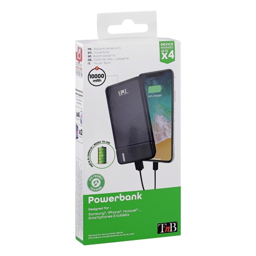 Powerbank TNB 10000 mAh preto
