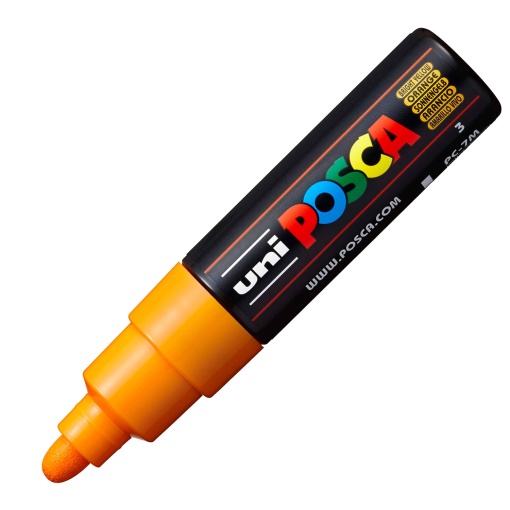 Marcador UNI Posca Pc-7m grosso 4,5-5,5mm laranja 3