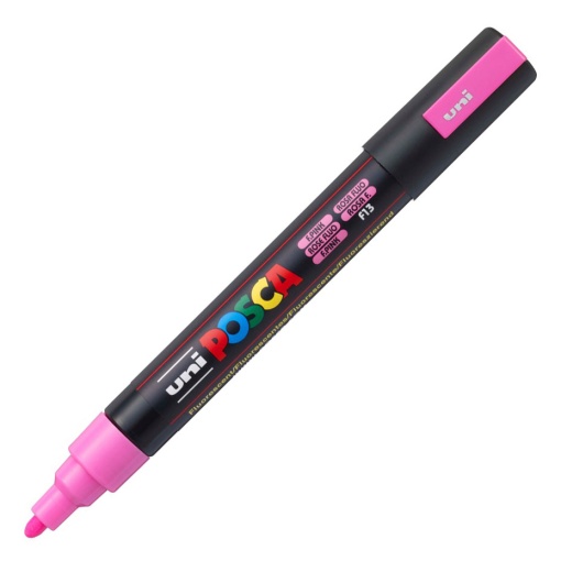 Marcador UNI Posca Pc-5m médio 1,8-2,5mm rosa neon F13