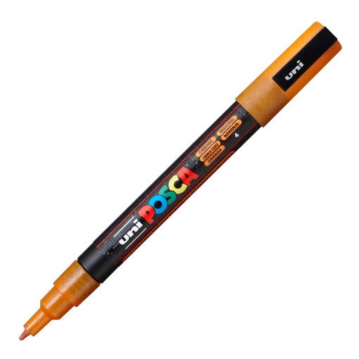 Marcador UNI Posca Pc-3ml fino 0,9-1,3mm laranja sparkling