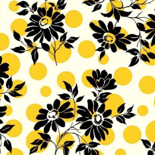 Tecido HILOGAR Ups A Daisy Marfim/Amarelo 1x1,10m